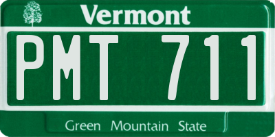 VT license plate PMT711