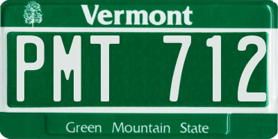 VT license plate PMT712