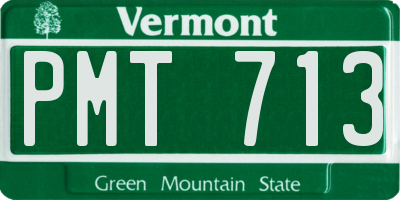 VT license plate PMT713