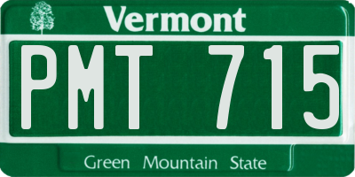 VT license plate PMT715