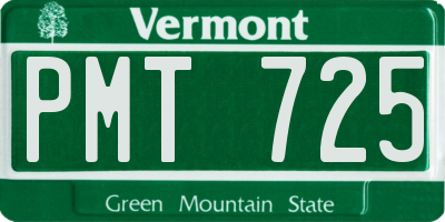 VT license plate PMT725