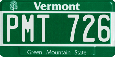 VT license plate PMT726