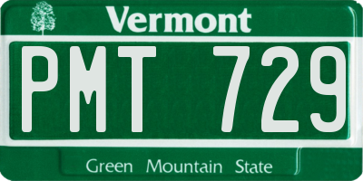 VT license plate PMT729