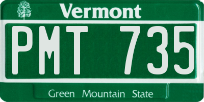 VT license plate PMT735