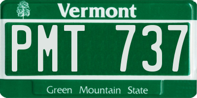 VT license plate PMT737