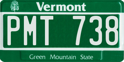 VT license plate PMT738