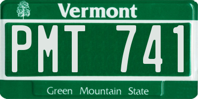 VT license plate PMT741