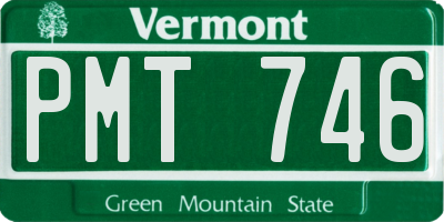 VT license plate PMT746