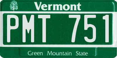 VT license plate PMT751