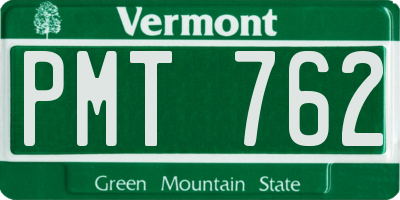 VT license plate PMT762