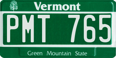 VT license plate PMT765