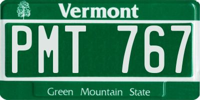 VT license plate PMT767