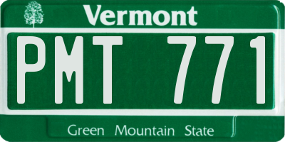 VT license plate PMT771