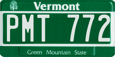 VT license plate PMT772