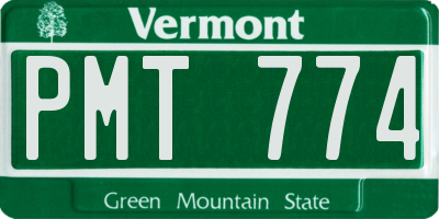 VT license plate PMT774
