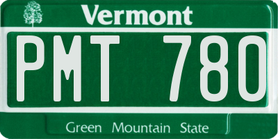 VT license plate PMT780