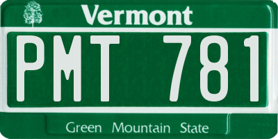 VT license plate PMT781