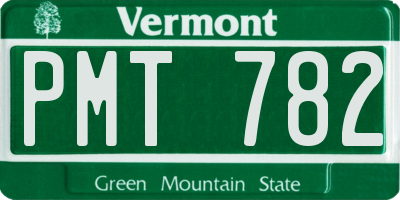 VT license plate PMT782