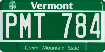 VT license plate PMT784