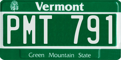 VT license plate PMT791