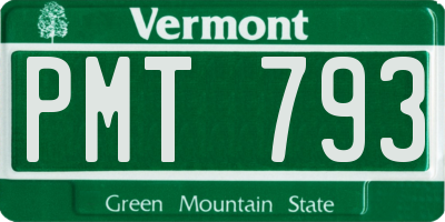VT license plate PMT793