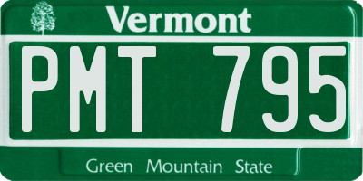 VT license plate PMT795