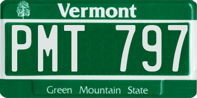 VT license plate PMT797