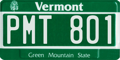 VT license plate PMT801