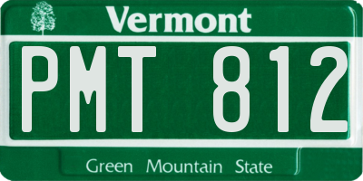 VT license plate PMT812