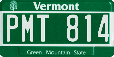 VT license plate PMT814