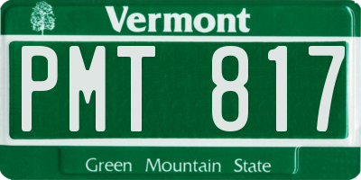 VT license plate PMT817