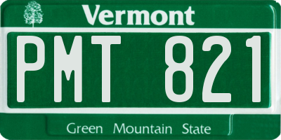 VT license plate PMT821