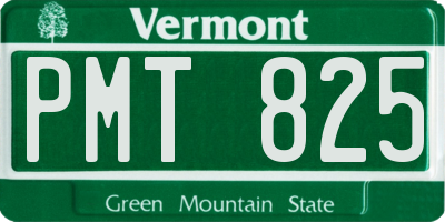 VT license plate PMT825