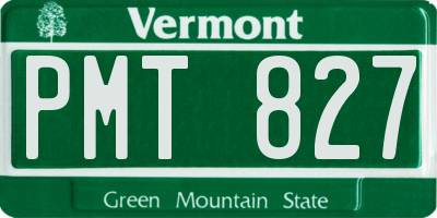 VT license plate PMT827