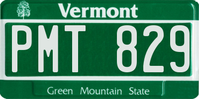 VT license plate PMT829