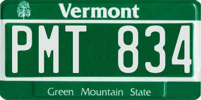 VT license plate PMT834
