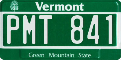 VT license plate PMT841