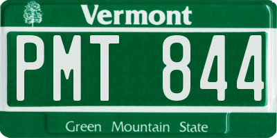 VT license plate PMT844