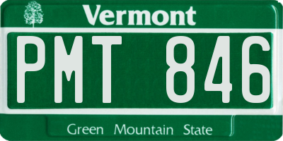 VT license plate PMT846