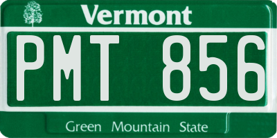 VT license plate PMT856