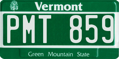 VT license plate PMT859