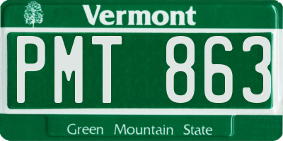 VT license plate PMT863