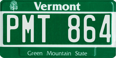 VT license plate PMT864