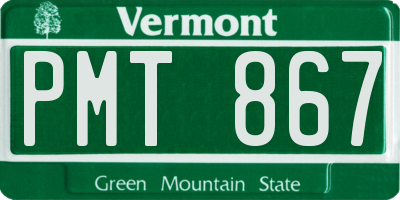 VT license plate PMT867