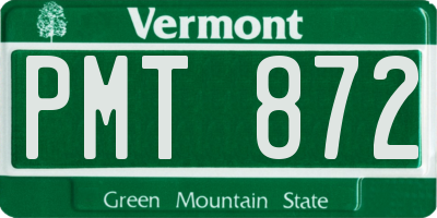 VT license plate PMT872