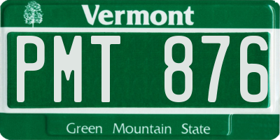 VT license plate PMT876