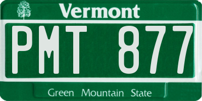VT license plate PMT877