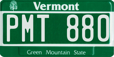 VT license plate PMT880