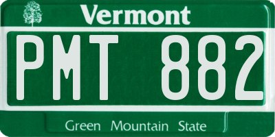 VT license plate PMT882