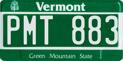 VT license plate PMT883